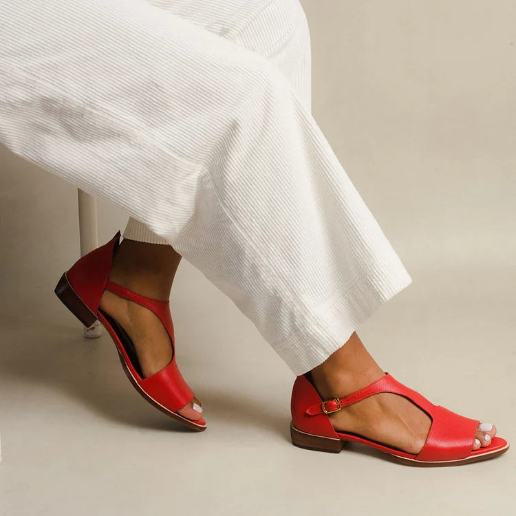 ALBINA | Sandales basses élégantes ouvertes avec bride pour un look raffiné