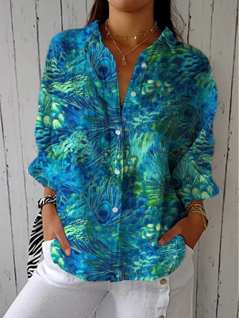 Blouse Rose avec Fleurs Élégantes