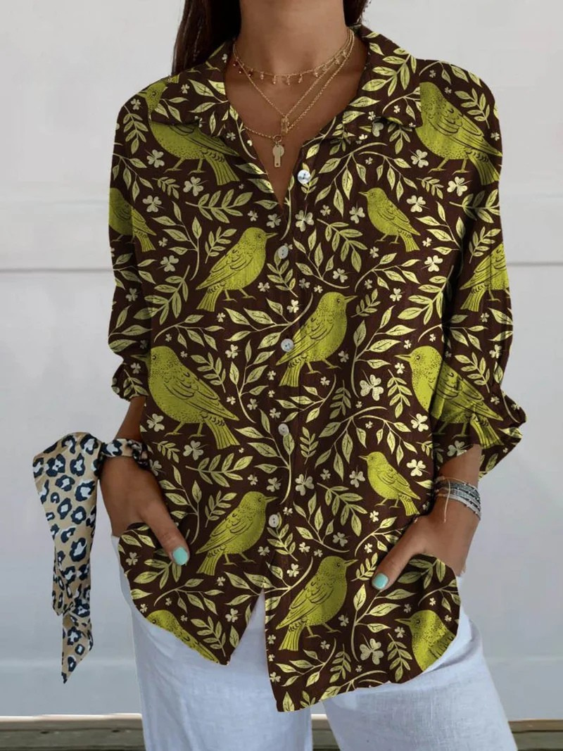 Blouse Rose avec Fleurs Élégantes