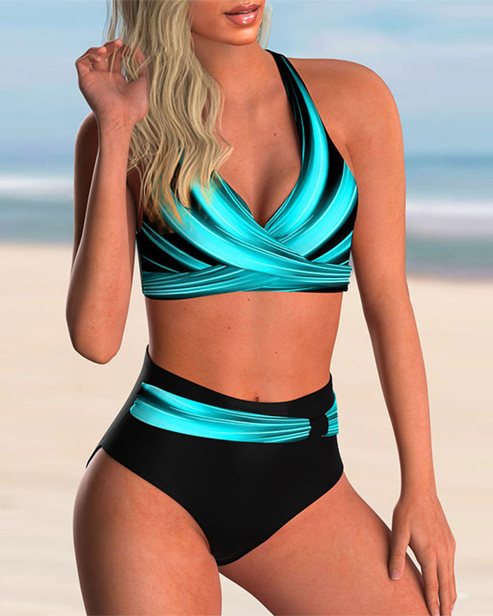 Alma™ | Ensemble de bikini avec col halter et imprimé