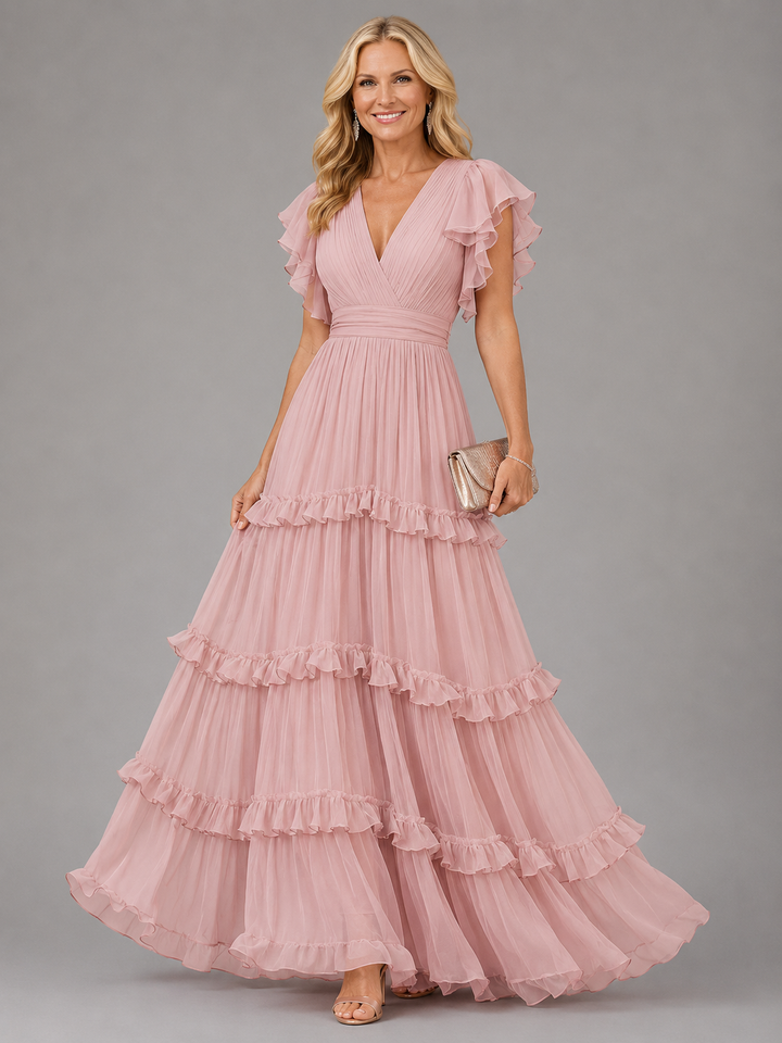 Zoe | Robe de Mariée Maxi Élegante Rose Clair