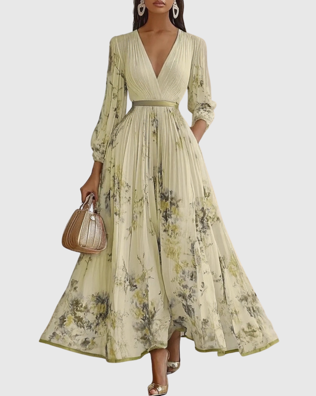 Rowella | Élégante Robe Maxi Plissée