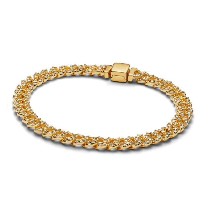 Jessenia™ | Bracelet cubain pavé d’or