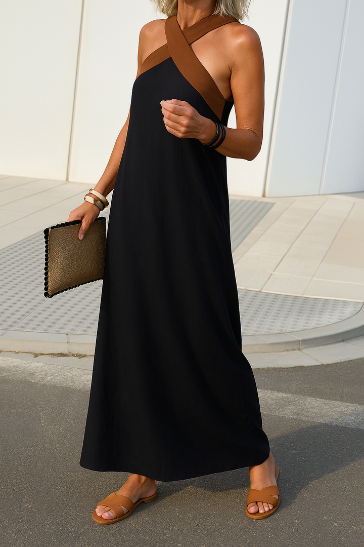 Brenda - Robe élégante à décolleté croisé