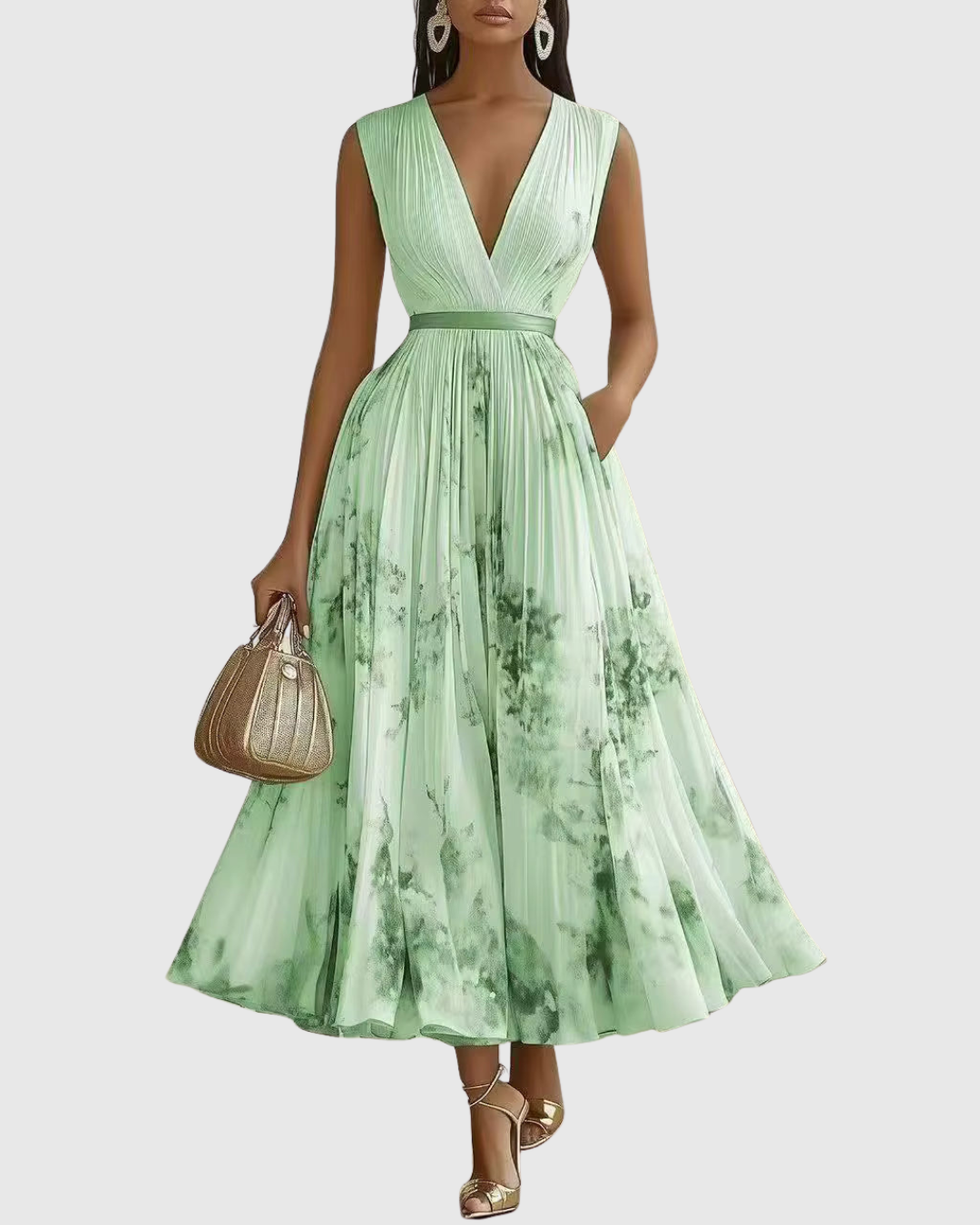 Rowella | Élégante Robe Maxi Plissée