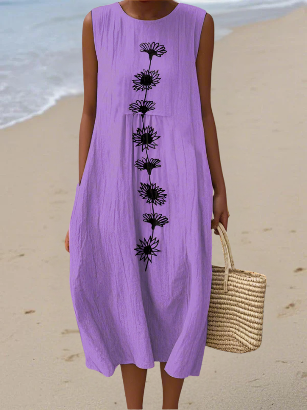 Emma™ Robe midi Violet Bloom