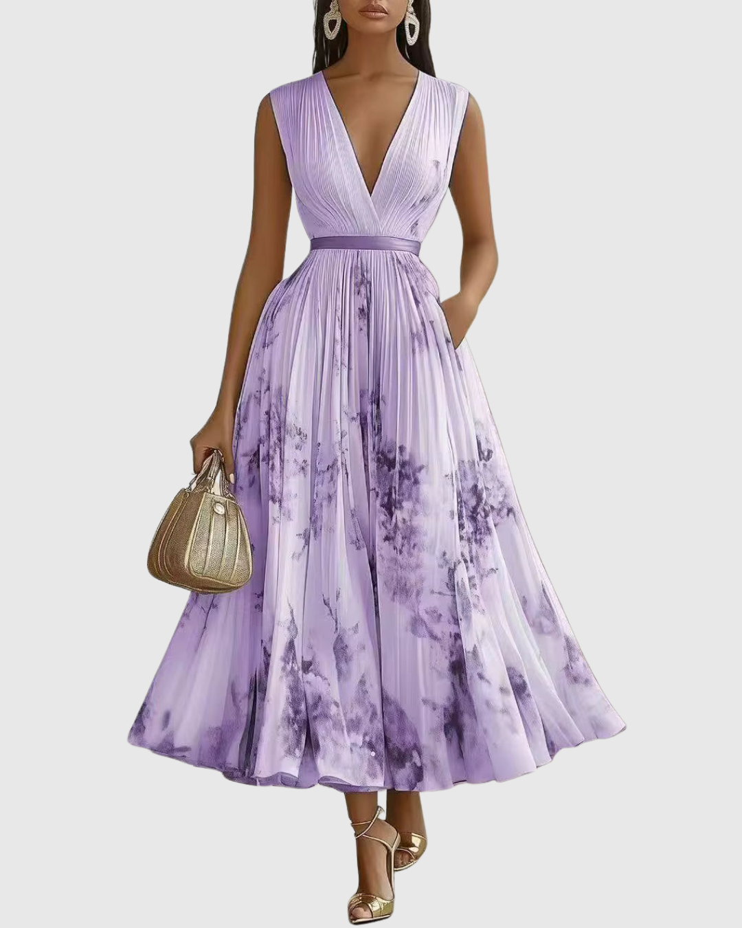 Rowella | Élégante Robe Maxi Plissée