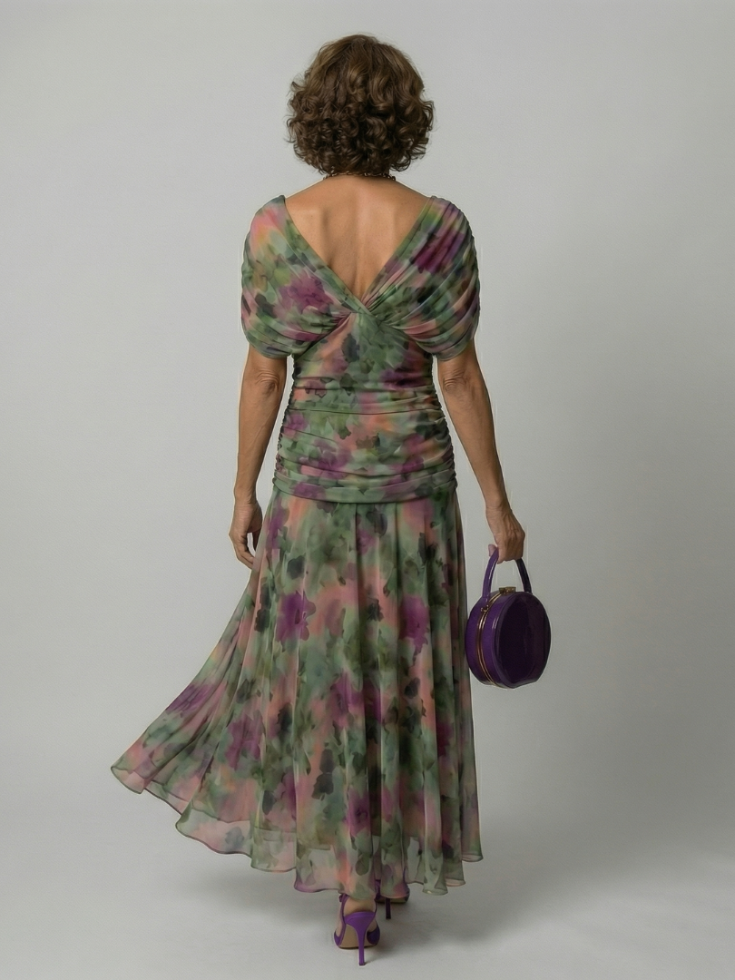 Calen | Robes Midi Fluides Off-Shoulder