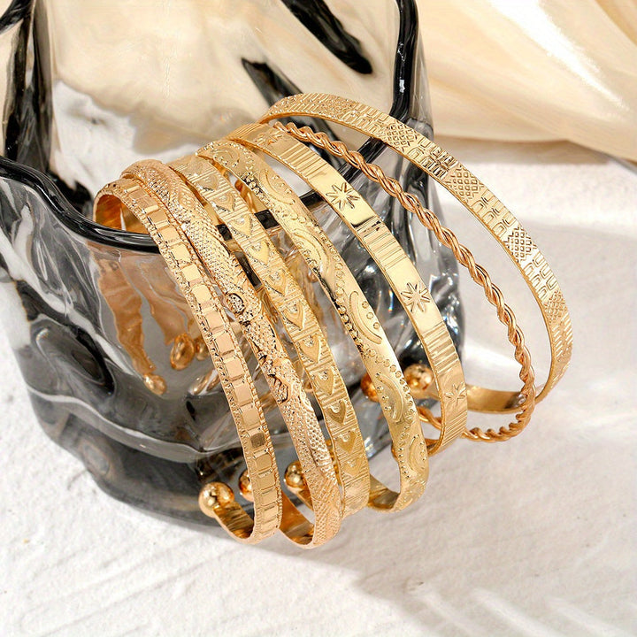 Dahliana™ | Ensemble de bracelets boho dorés