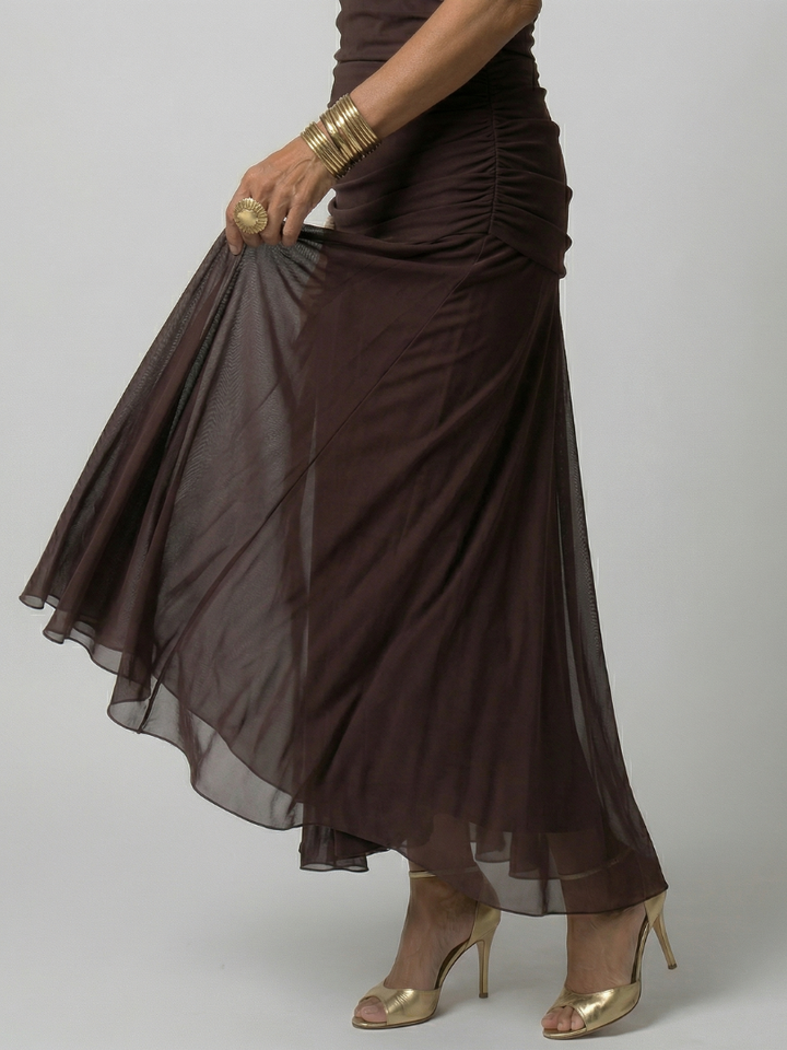 Calen | Robes Midi Fluides Off-Shoulder