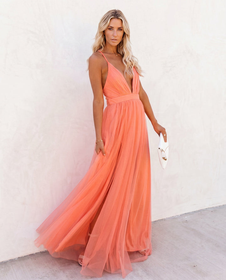 Robe dégradée corail