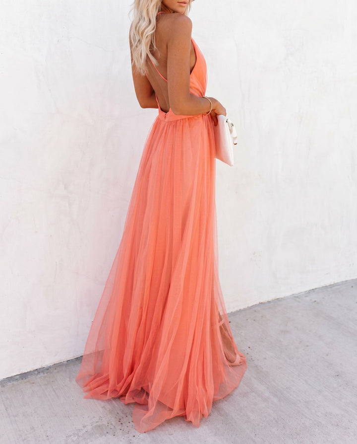 Robe dégradée corail