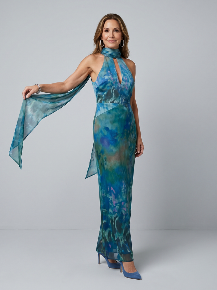 Juniper | Robe Maxi Halter avec Ouverture Keyhole