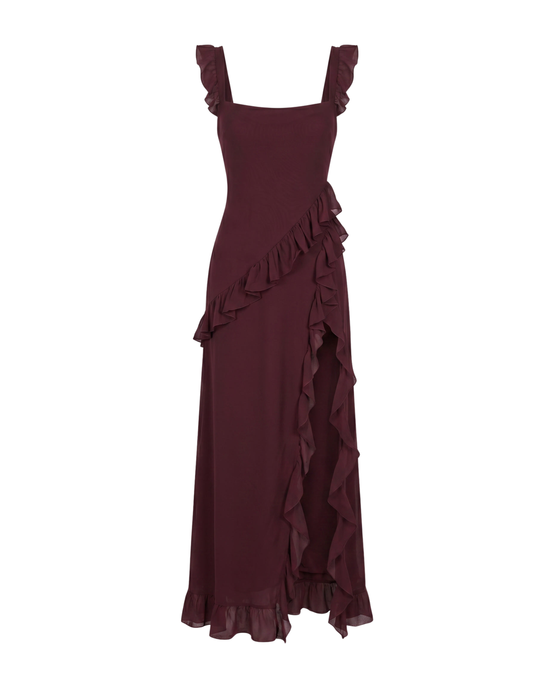 Robe Maxi à Fente Volante