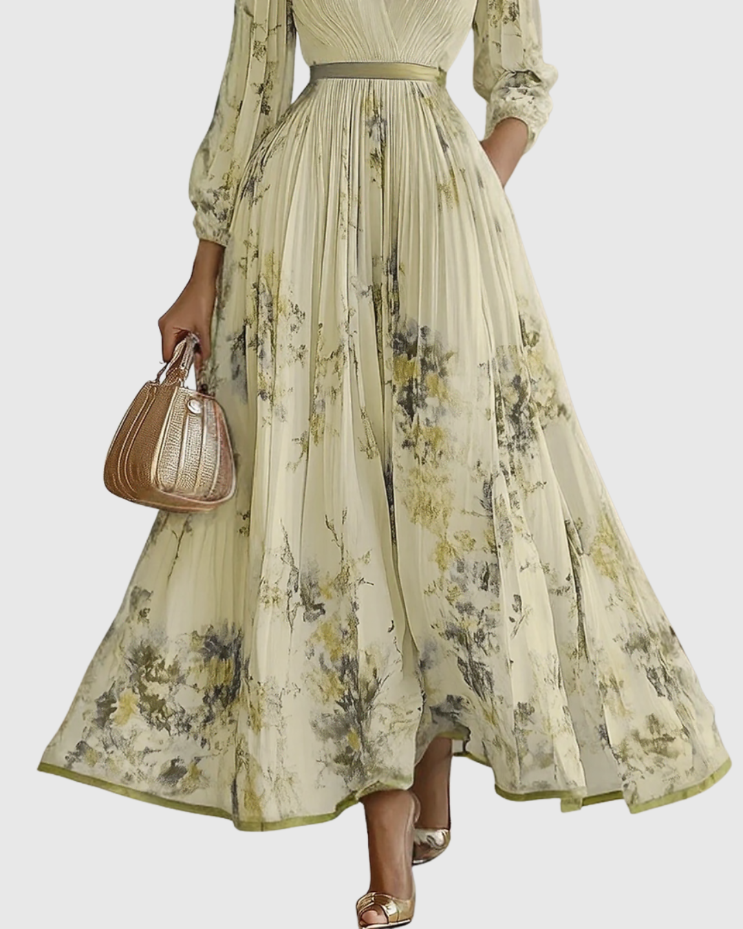 Rowella | Élégante Robe Maxi Plissée