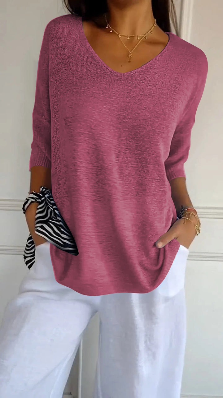 Anna - Top en tricot avec décolleté en V