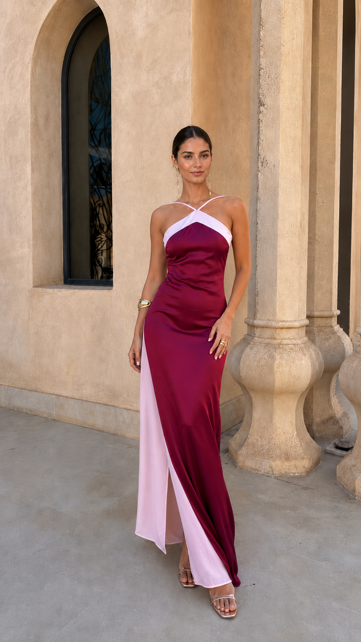 Robe Oasis en bordeaux
