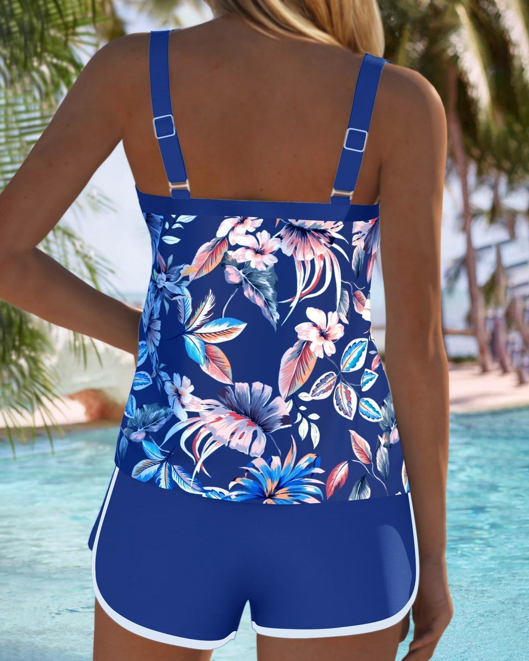 Imke™ | Tankini sans manches imprimé avec décolleté en U