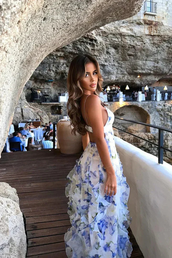 Isra | Robe Fleurie Froncée
