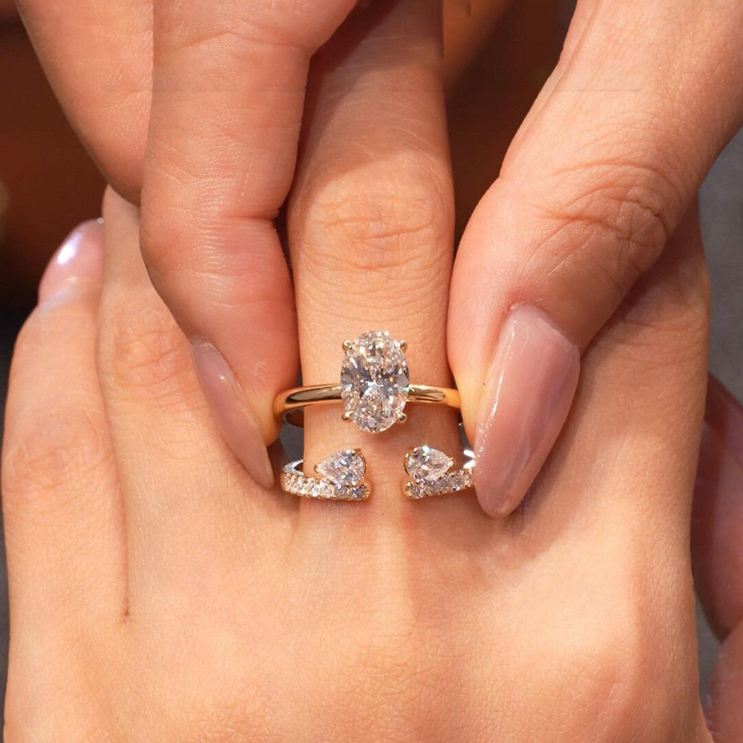 Evelina™ | Ensemble de mariage ovale 2 bagues