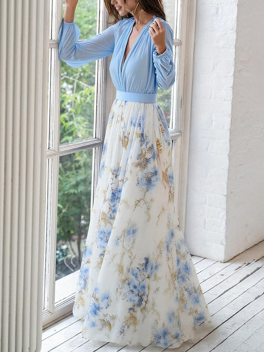 Pénélope | Robe longue à fleurs
