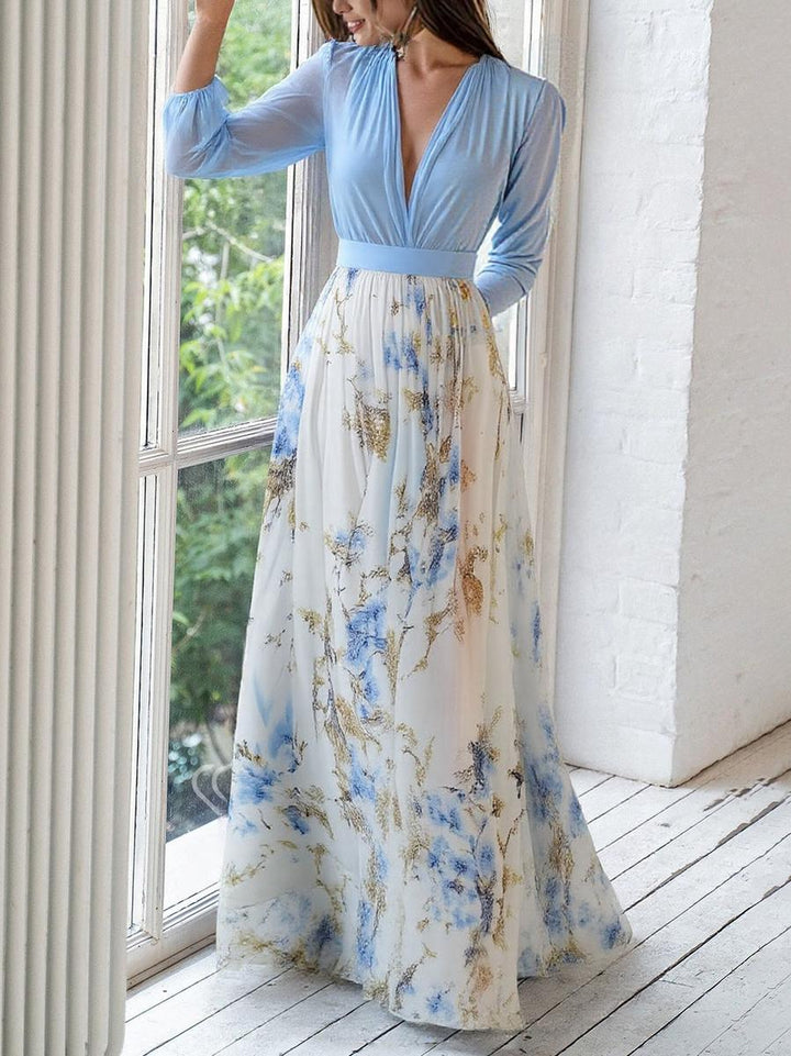 Pénélope | Robe longue à fleurs