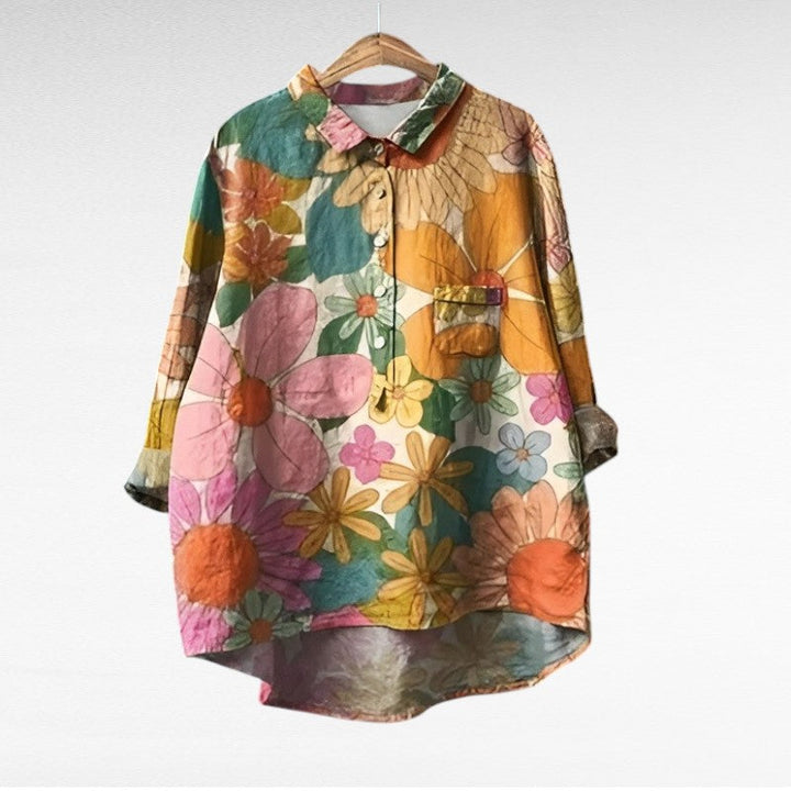 Solène™ | Blouse florale élégante