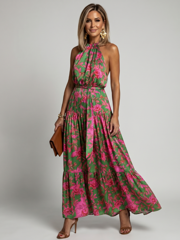 Rowen | Robe Midi Halter Drapée