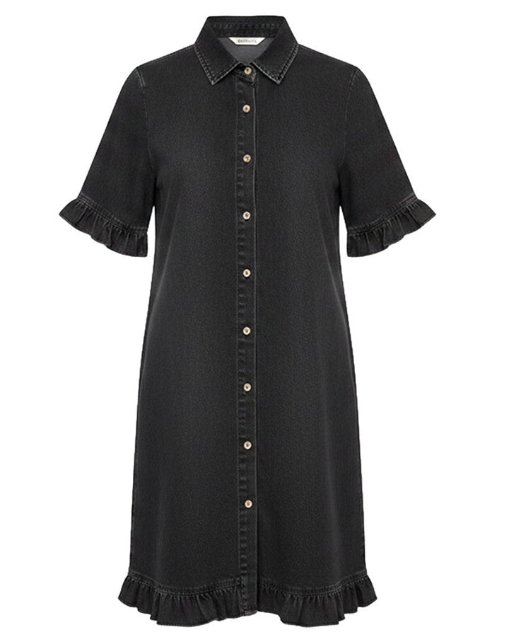 Robe en Denim à Volants