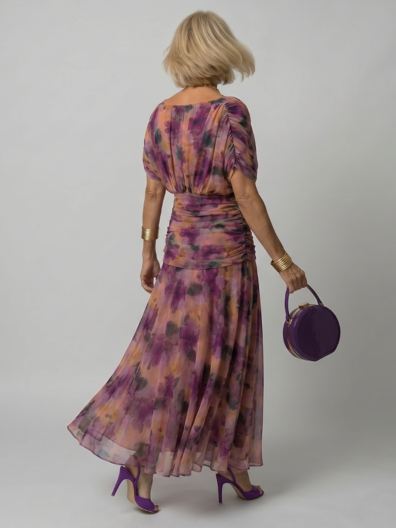 Calen | Robe Midi Décontractée à Épaules Dénudées