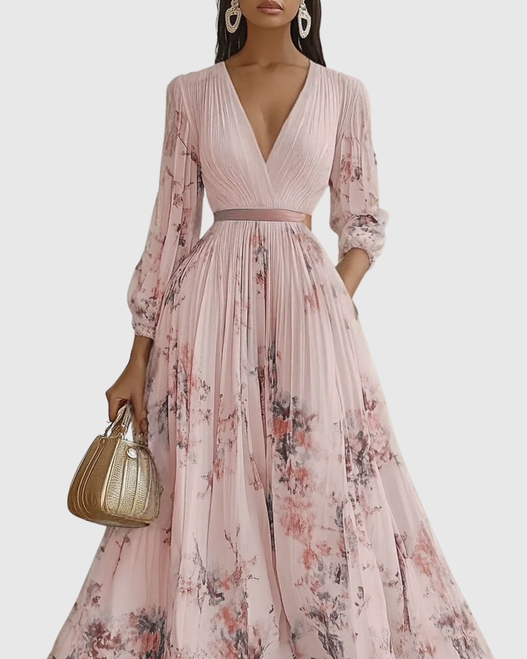 Rowella | Élégante Robe Maxi Plissée