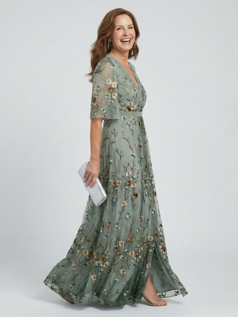 Selora | Robe Maxi Fluide à Fleurs avec Décolleté Halter