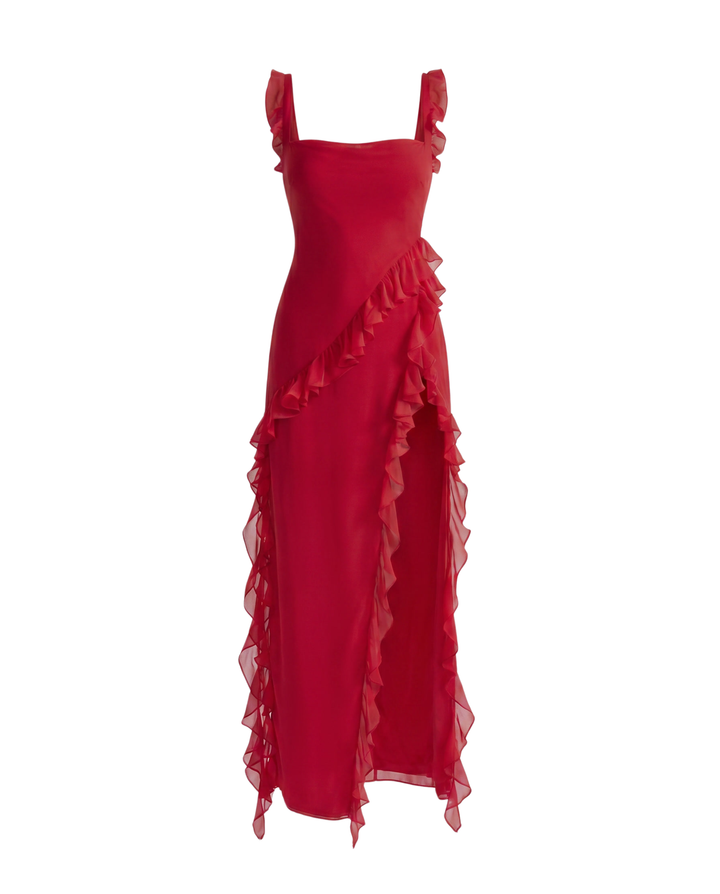 Robe Maxi à Fente Volante