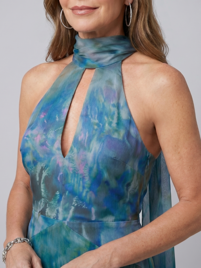 Juniper | Robe Maxi Halter avec Ouverture Keyhole