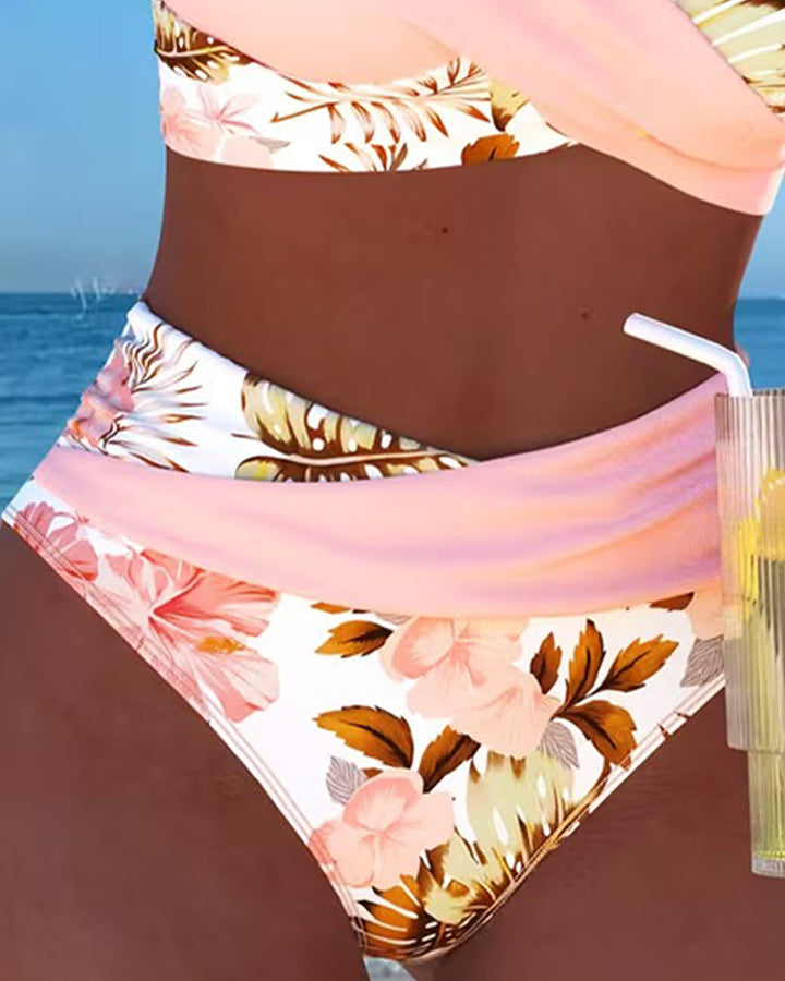 Jolina™ | Bikini deux pièces avec imprimé floral et contraste