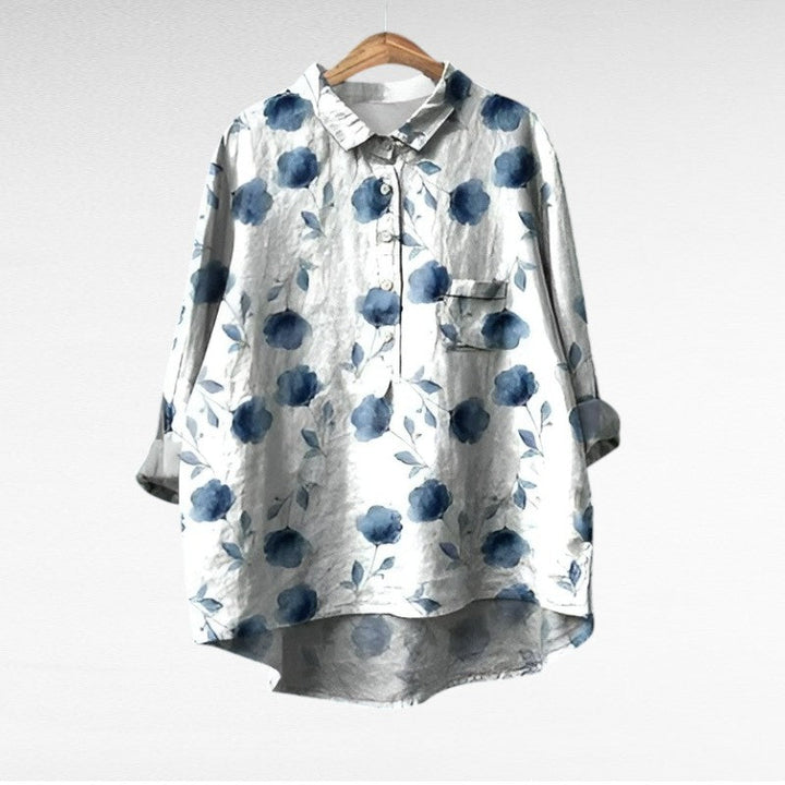 Solène™ | Blouse florale élégante