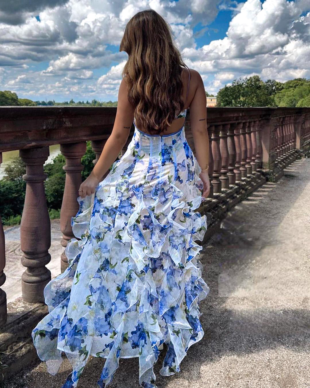 Isra | Robe Fleurie Froncée