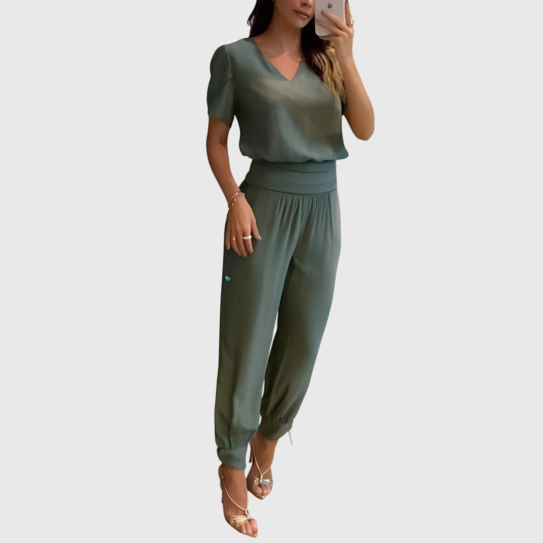 Jennifer | Ensemble élégant de blouse et pantalon