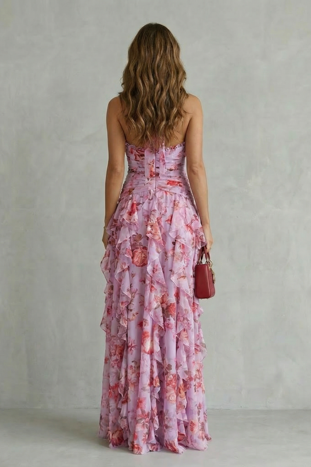 Bella | Robe longue à décolleté américain