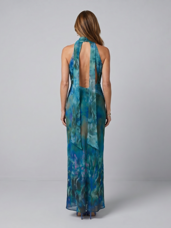 Juniper | Robe Maxi Halter avec Ouverture Keyhole