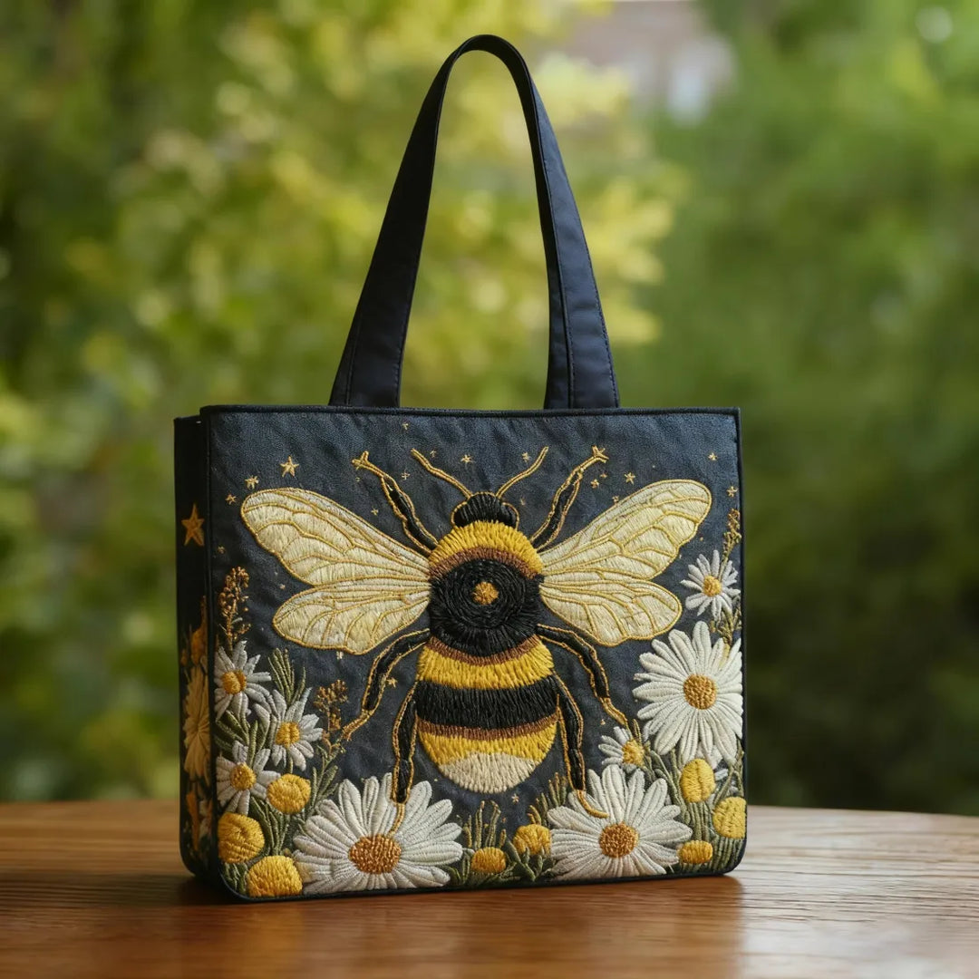 Sac Artisanal Abeilles avec Marguerites et Étoiles