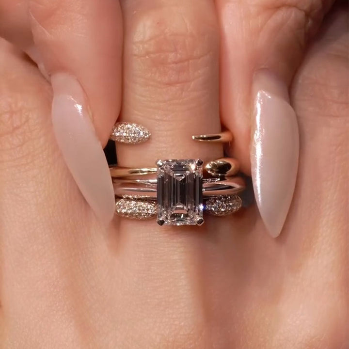 Ronja™ | Ensemble de fiançailles 4 pièces taille émeraude