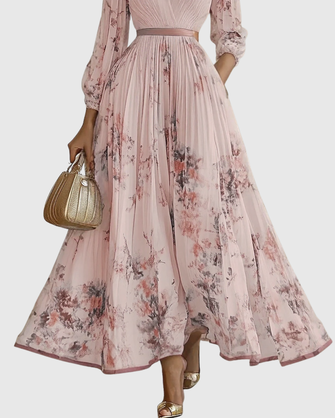 Rowella | Élégante Robe Maxi Plissée