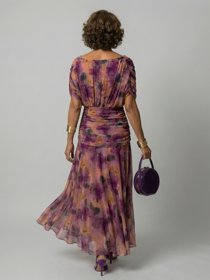 Calen | Robes Midi Fluides Off-Shoulder