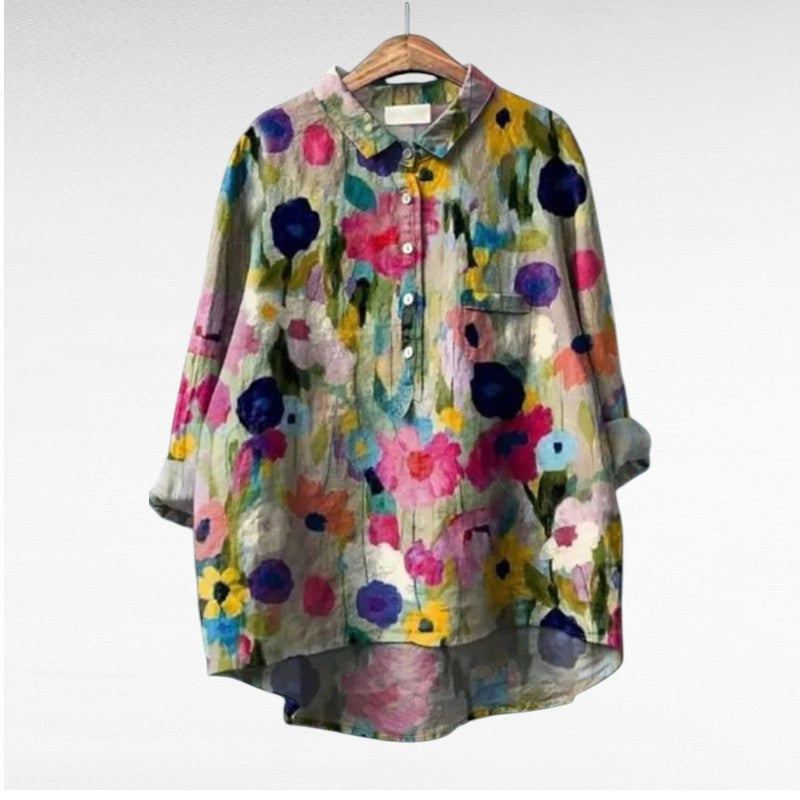 Séraphine™ | Blouse florale artistique