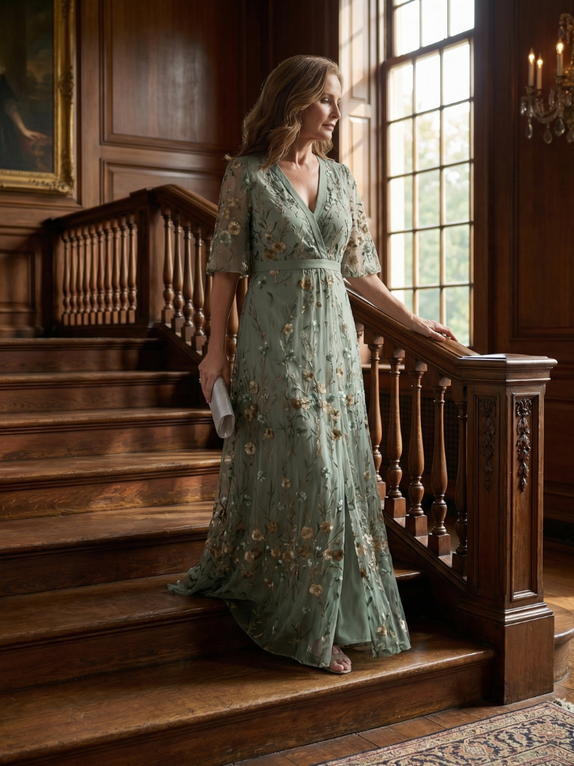 Selora | Robe Maxi Fluide à Fleurs avec Décolleté Halter