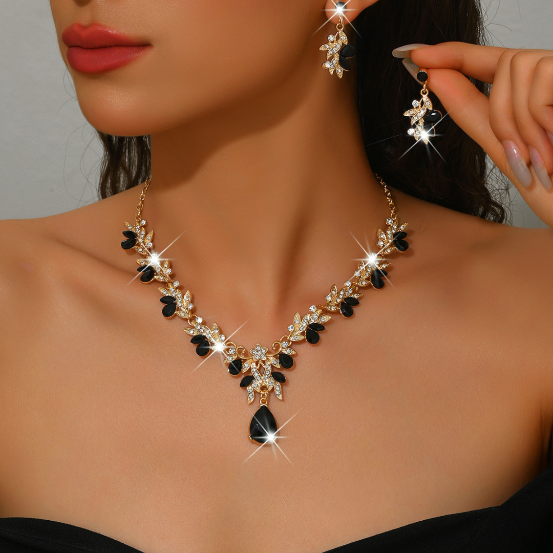Héritage Étincelant™ | Parure collier + boucles d’oreilles