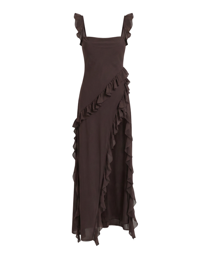 Robe Maxi à Fente Volante