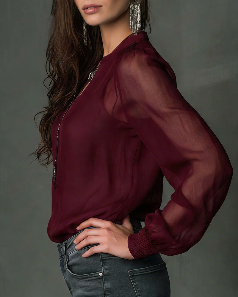 LA JACKY - BLOUSE À 1/2 ZIP