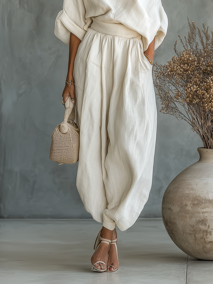 Ensemble  Haut Off-Shoulder Pantalon